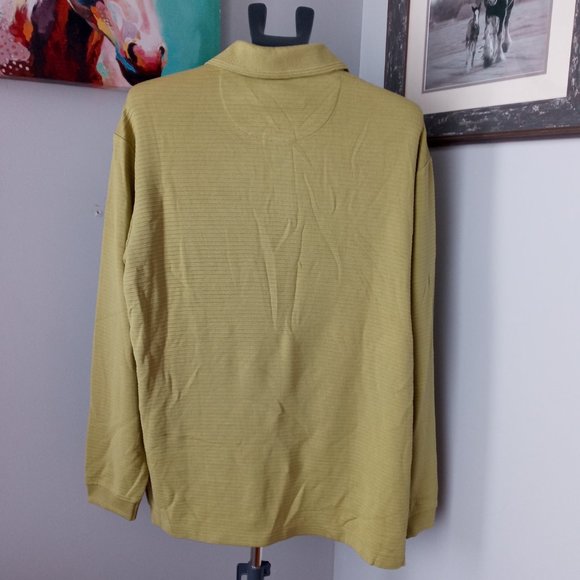 Tommy Bahama Silk Reed Stripe long sleeve polo shirt NWT - Picture 2 of 9